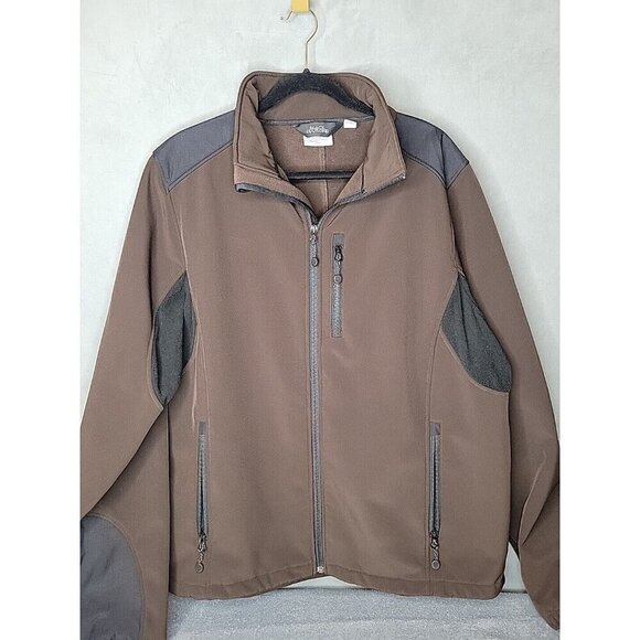 Black Diamond Men's Size XL Soft Shell Insulated Brown Blk Full Zip Coat Jacket - Picture 1 of 12